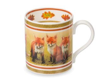 Fox Cubs - Luxury Fine Bone China Mug By Robert E Fuller