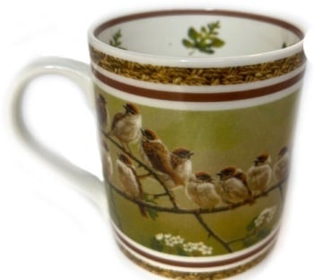 Tree Sparrow - Luxury Fine Bone China Mug By Robert E Fuller