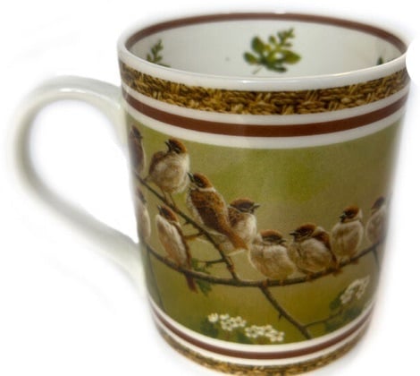 Tree Sparrow - Luxury Fine Bone China Mug By Robert E Fuller