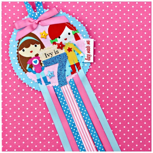 Superhero Girls Rosette Badge