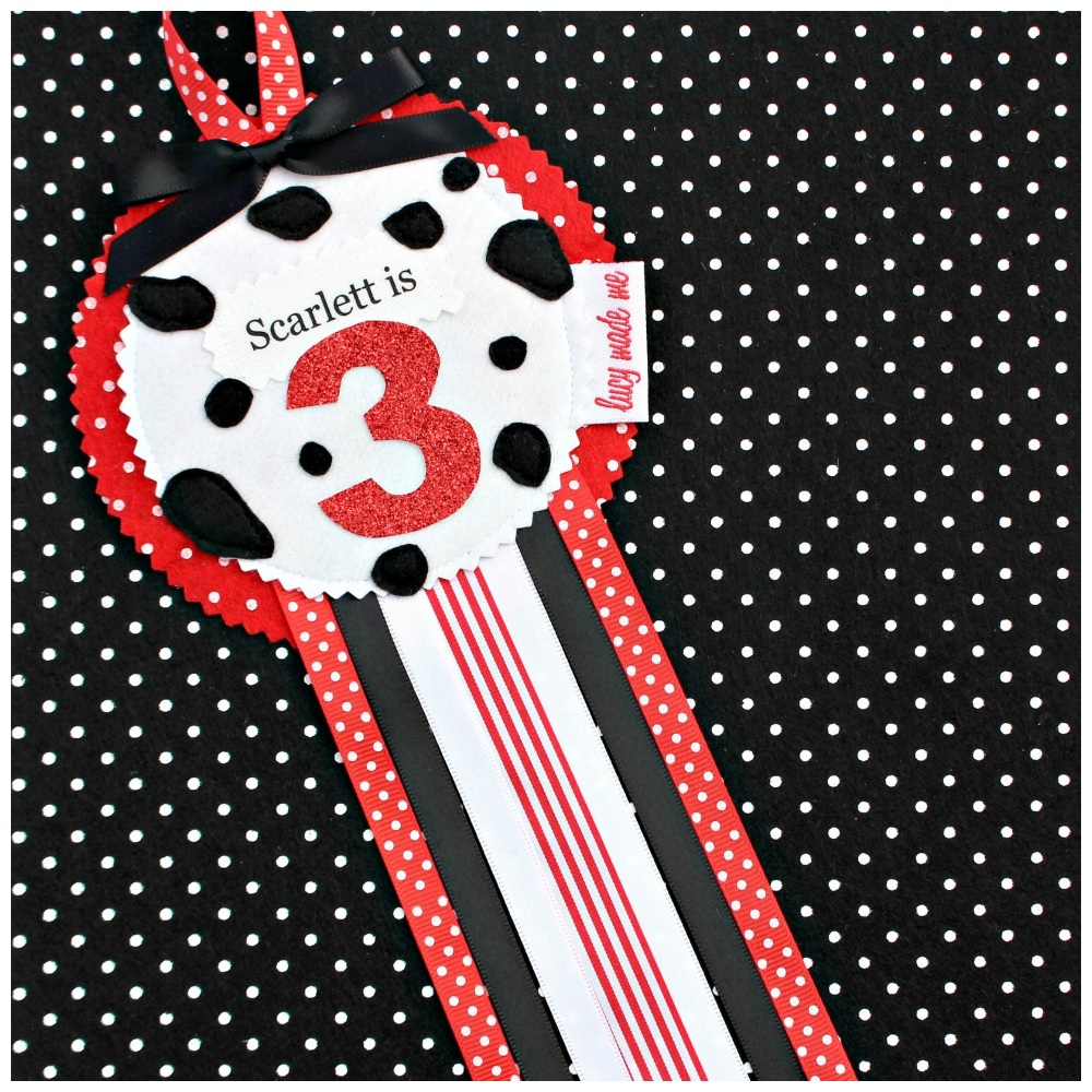 Dalmatian Dog Rosette Badge