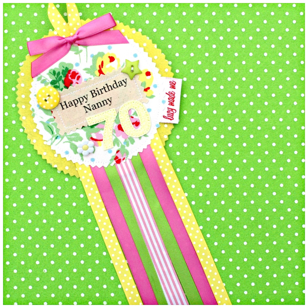 Floral Vintage Posy Rosette Badge