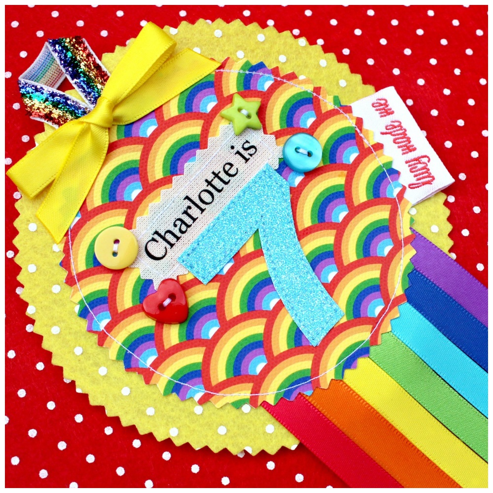 Rainbow Bright Rosette Badge