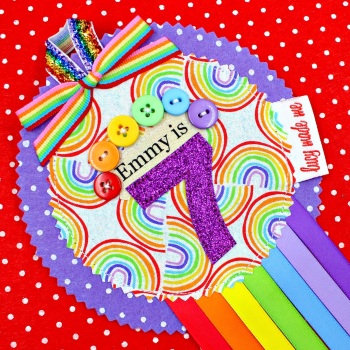 Rainbow Doodle Badge