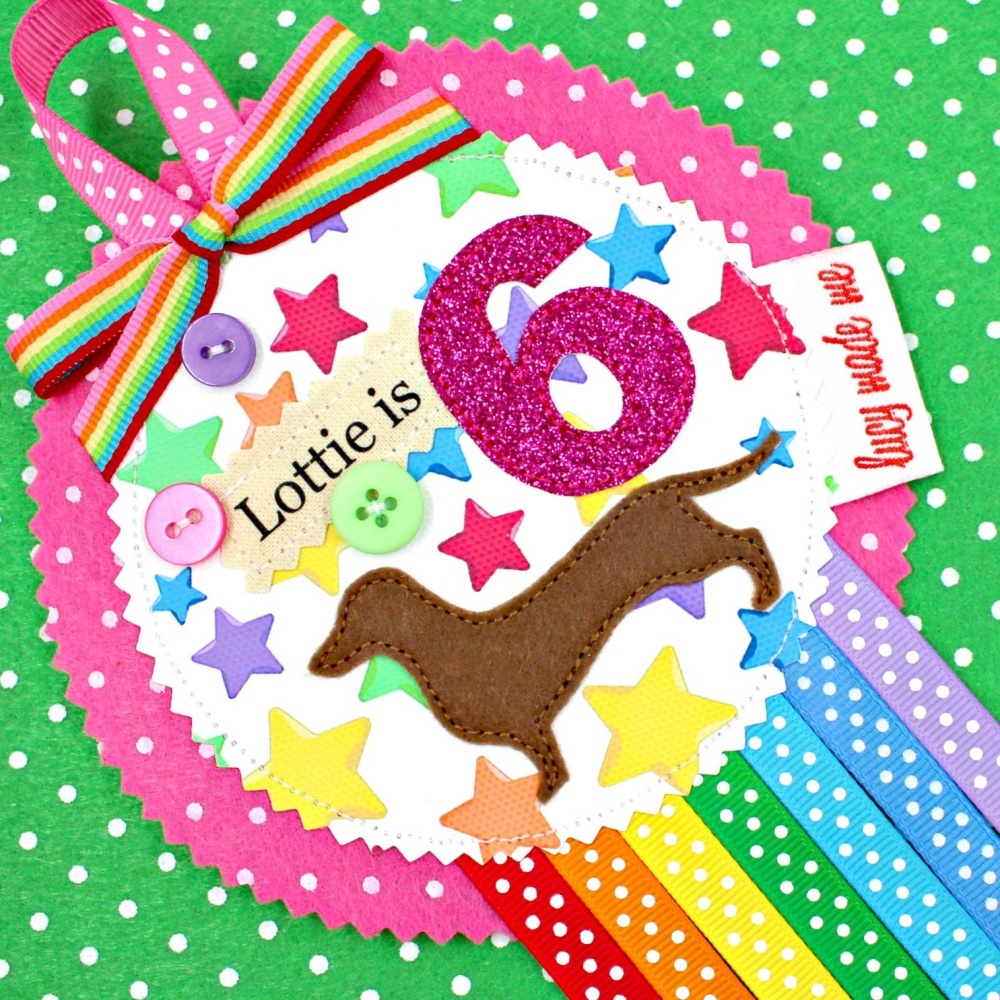 Rainbow Sausage Dog Animals Badge £8.00-£12.00