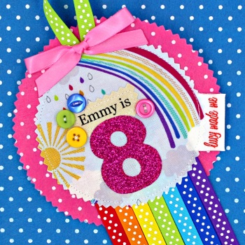 Rainbow Cloud Sunshine Badge