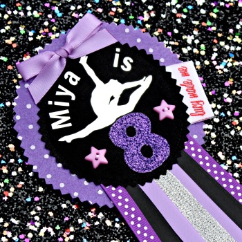 Gymnastics Silver Metallic Badge