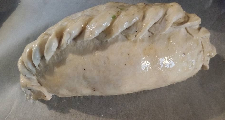 top crimped cornish pasty