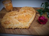 Valentines, heart shaped, traditional pasty