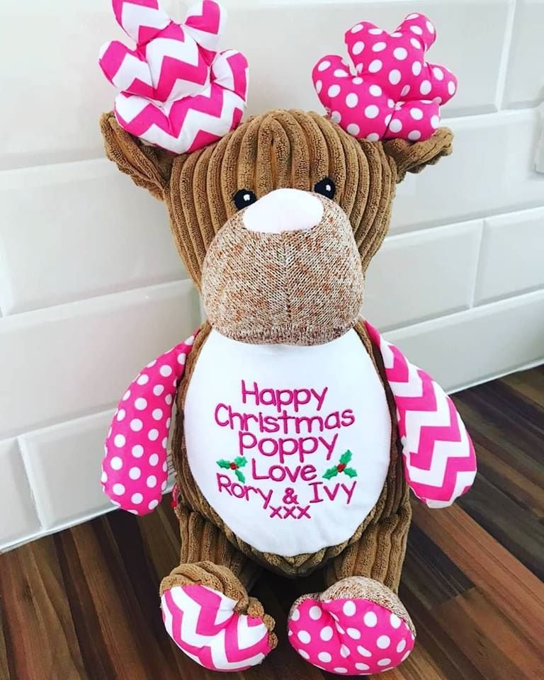 Pink Harlequin Reindeer