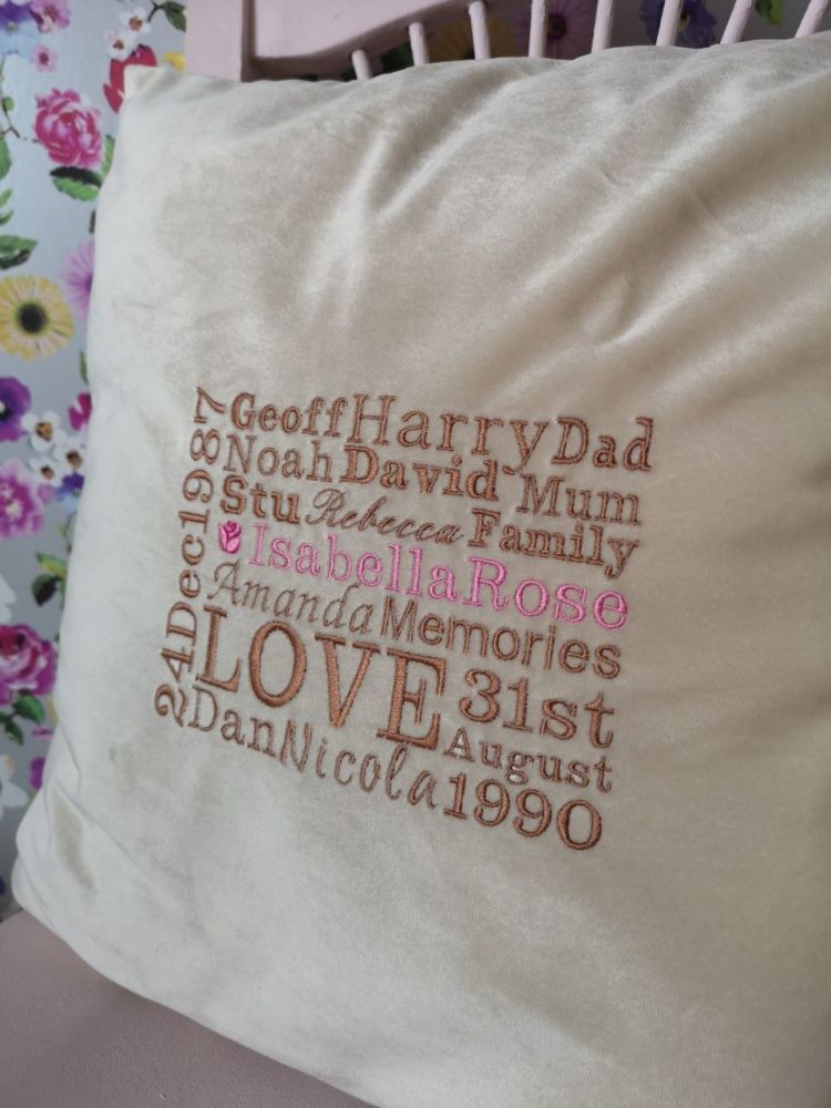 Personalised cushion