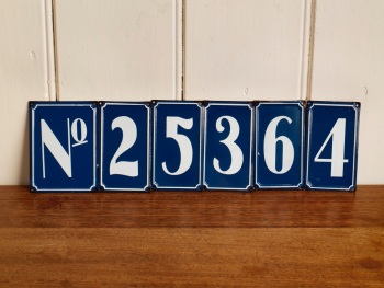 Retro tin house numbers 
