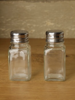 Square Glass Salt and Pepper Pot Set