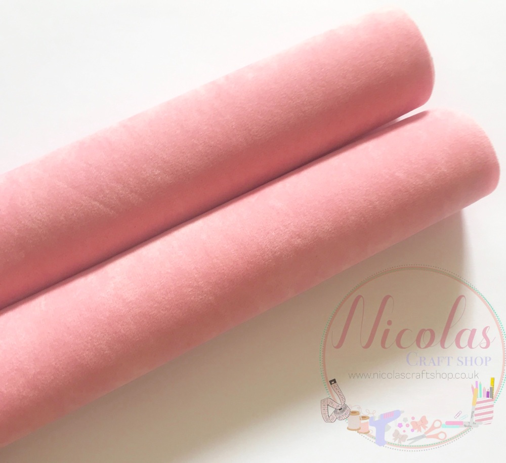 Double sided baby pink velvet sheet a4