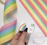 Pastel Rainbow personalised bow loop