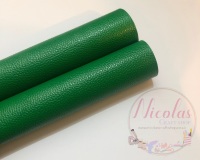 Litchi dark green plain leather a4
