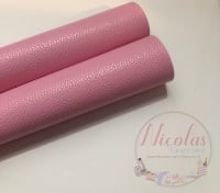 Litchi baby pink plain leather 