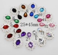 2.5cm Stunning pearl bling drop flatback gem rhinestone