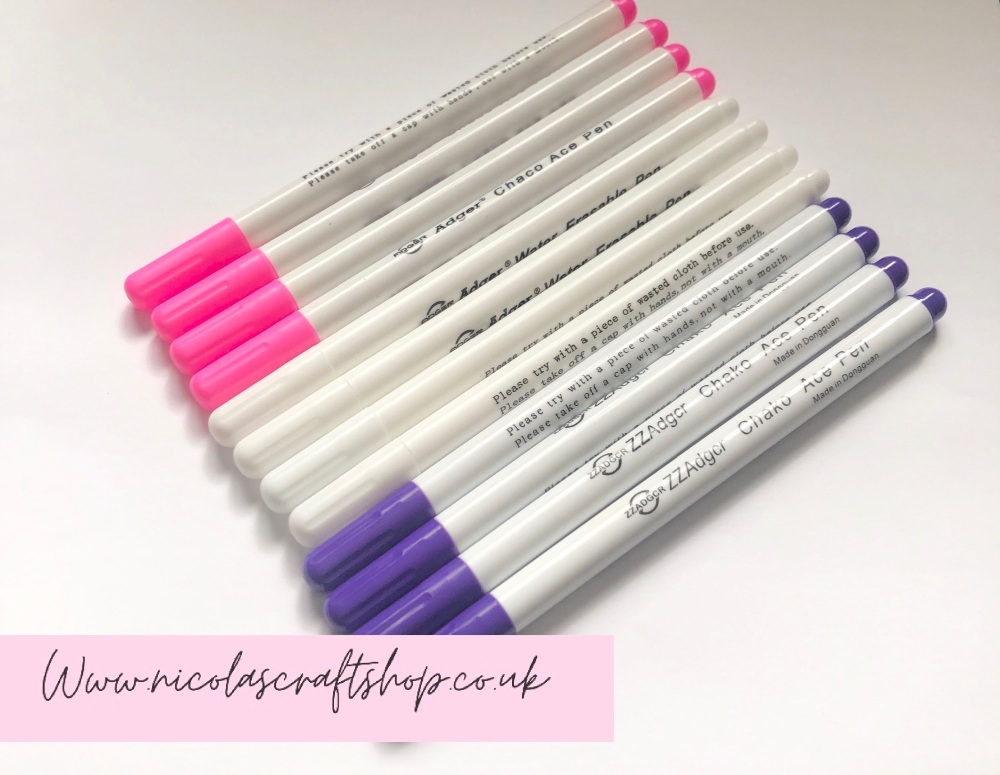 Washable disappearing pens