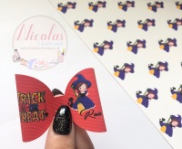 Trick or Treat Witch personalised pre cut bow loop