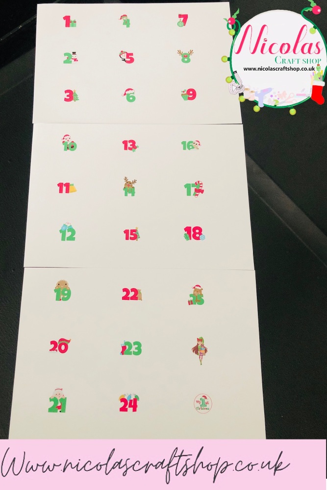 The Christmas countdown canvas sheet bundle 