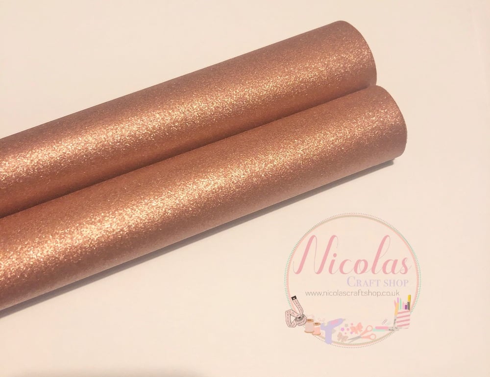 Pearlescent rose gold fabric sheet 