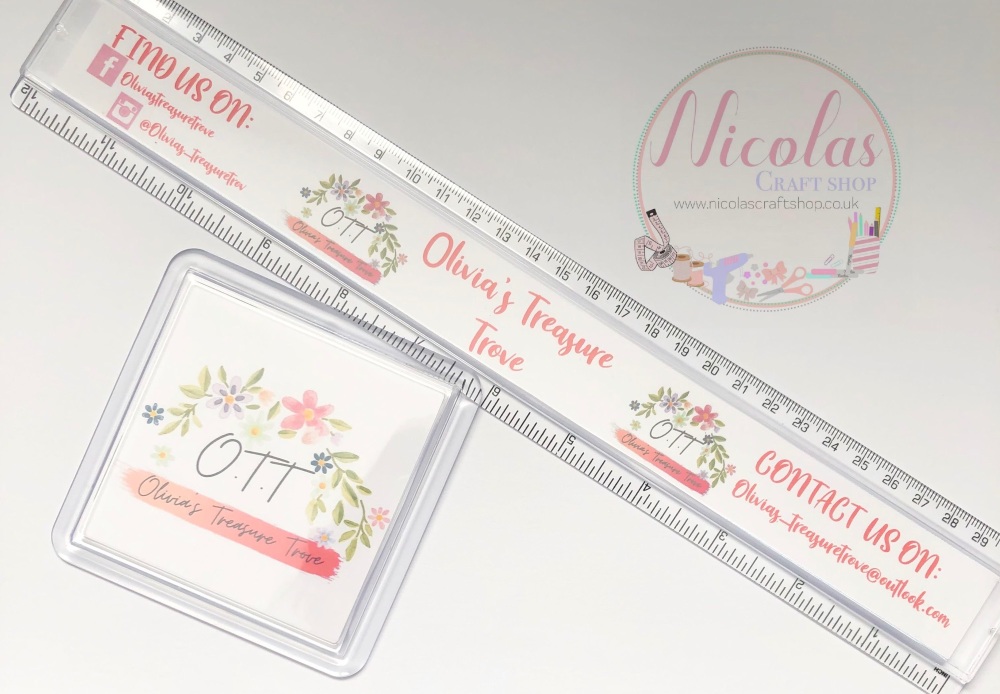 Plastic logo display coaster / photo panel
