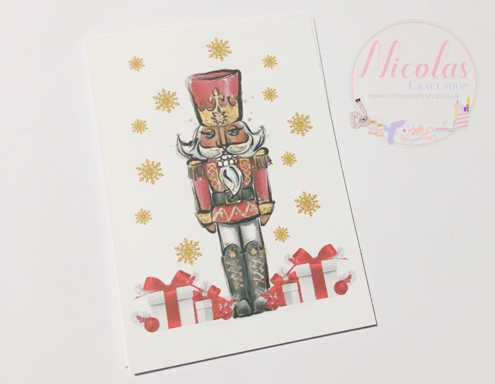 Nutcracker christmas printed bow cards (PACK OF 10)
