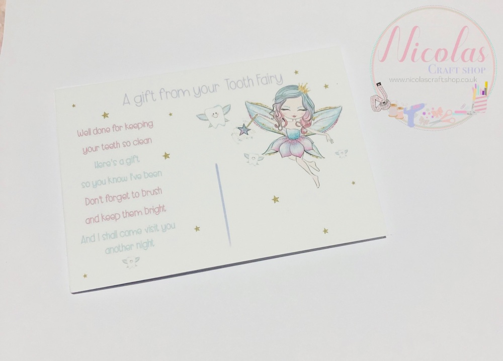 THE WATERCOLOUR TOOTH FAIRY PACK OF 10 PRINTED BOW CARDS