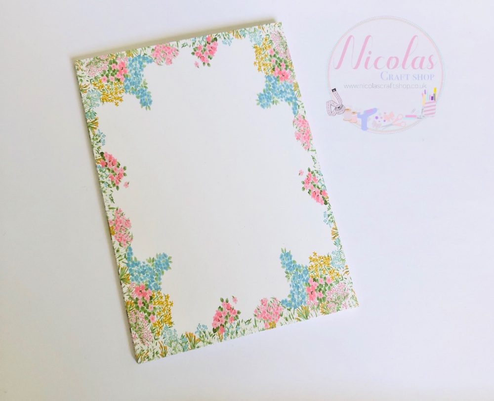 Spring flower printed bow cards (pack of 10)
