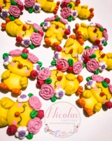 Floral Spring chick Easter edition polymer clay 