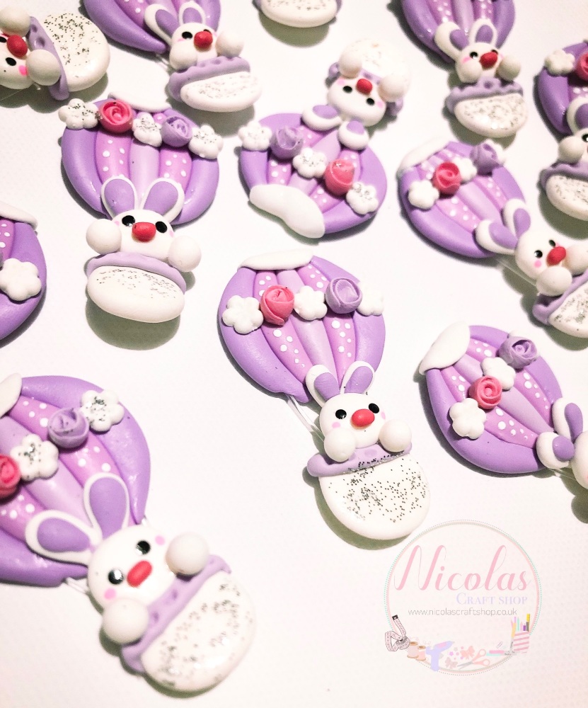 Easter Vibes - Lilac balloon - polymer clay