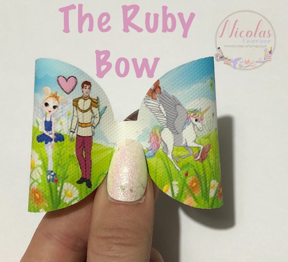 The Ruby Royal Fairy and prince printed pre cut bow loop