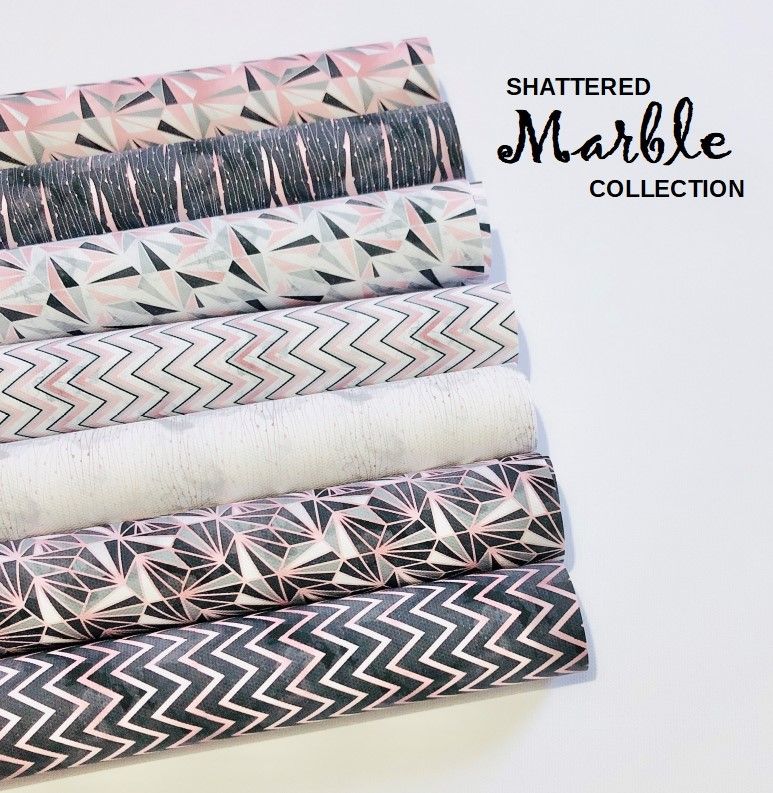Shattered Marble Collection Printed Canvas Bundle