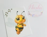 Bumble Bee printed bow cards