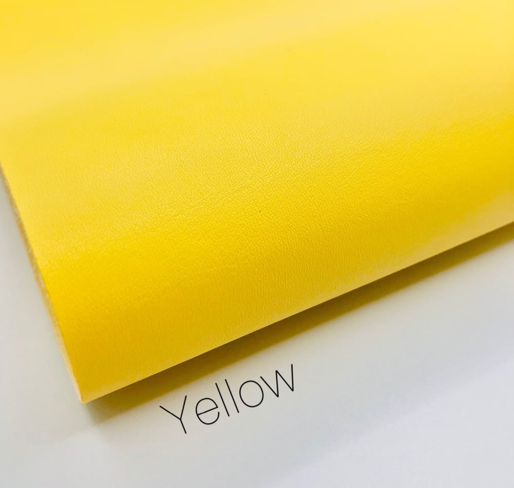 Smooth Plain leather Yellow