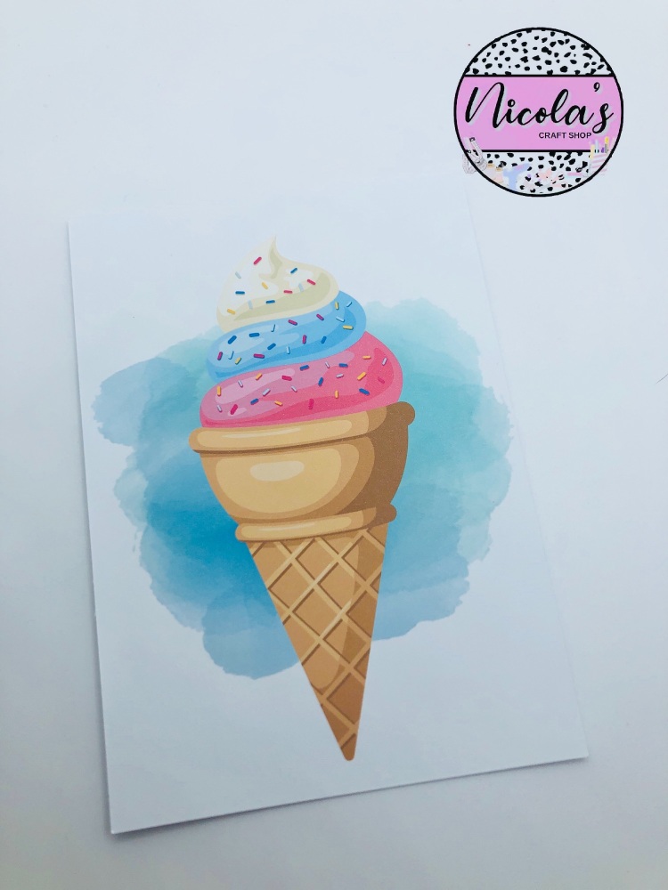 Ice cream sprinkles printed bow cards (10pk)