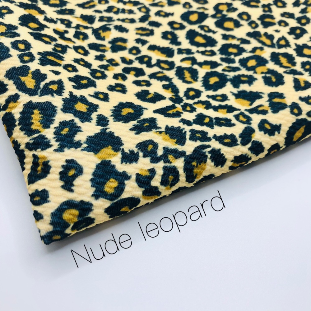 Nude Leopard print Patterned Bullet Fabric