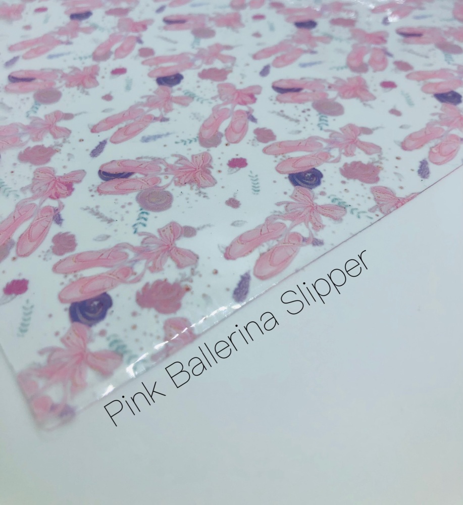 Pink Ballerina slipper transparent jelly fabric