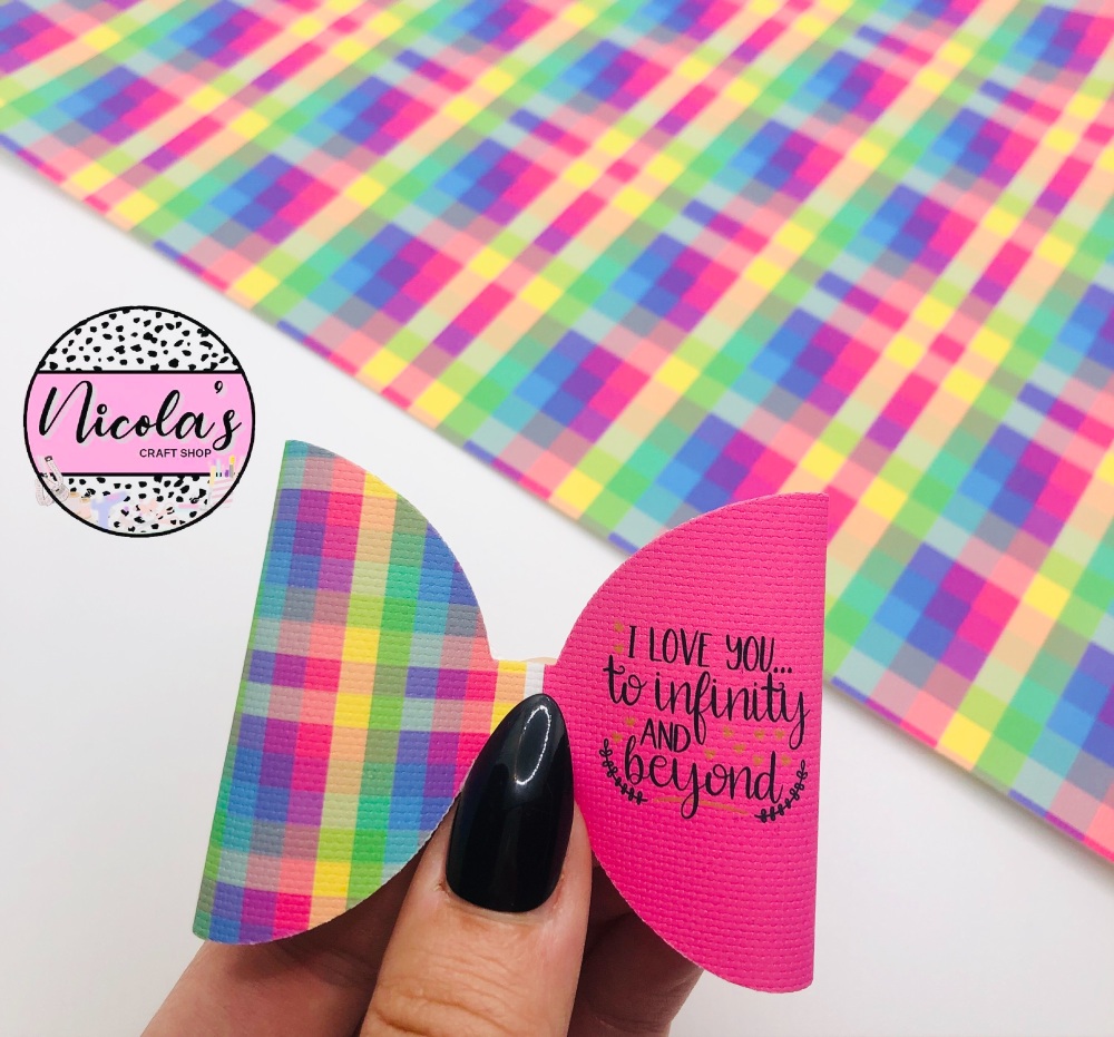 I love you to infinity and beyond printed pre cut bow loop