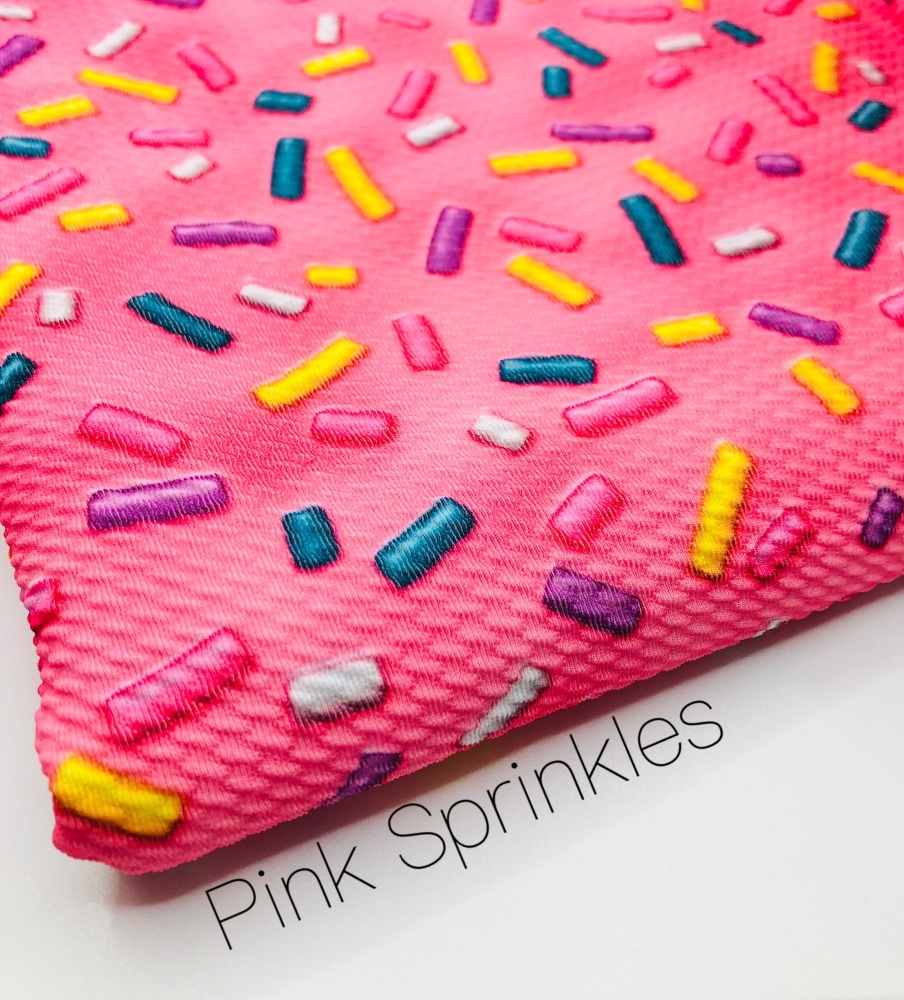 Pink Sprinkles Printed Bullet Fabric
