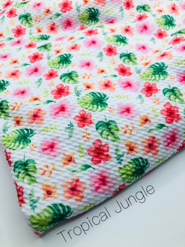 Tropical Jungle Printed Bullet Fabric