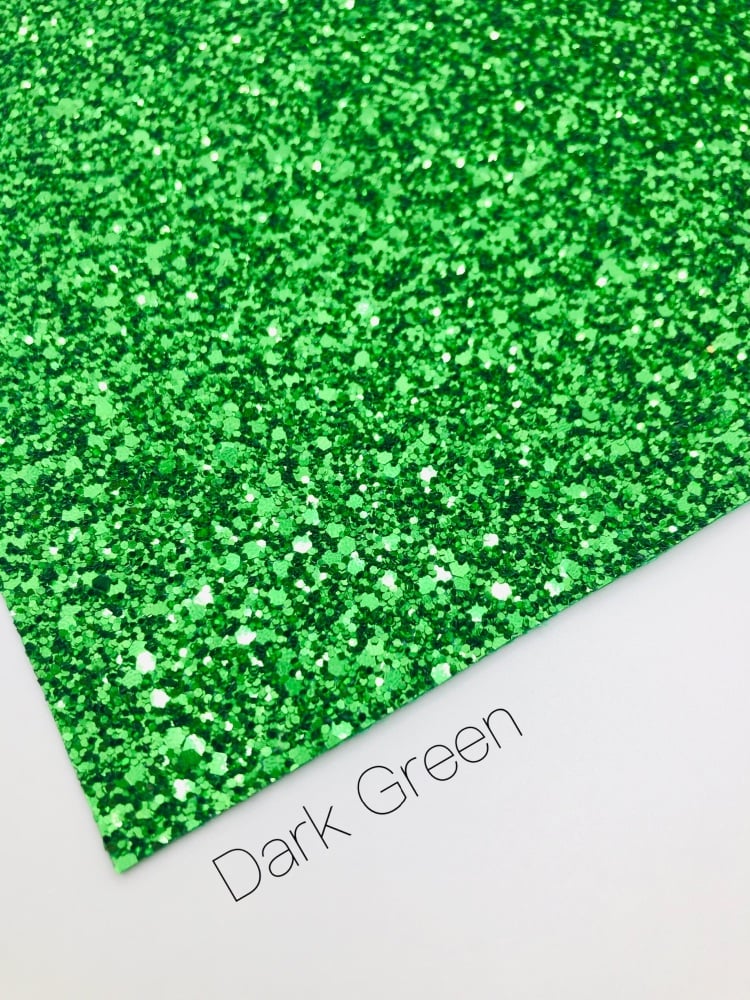 Luxury - Plain Dark Green Chunky Glitter