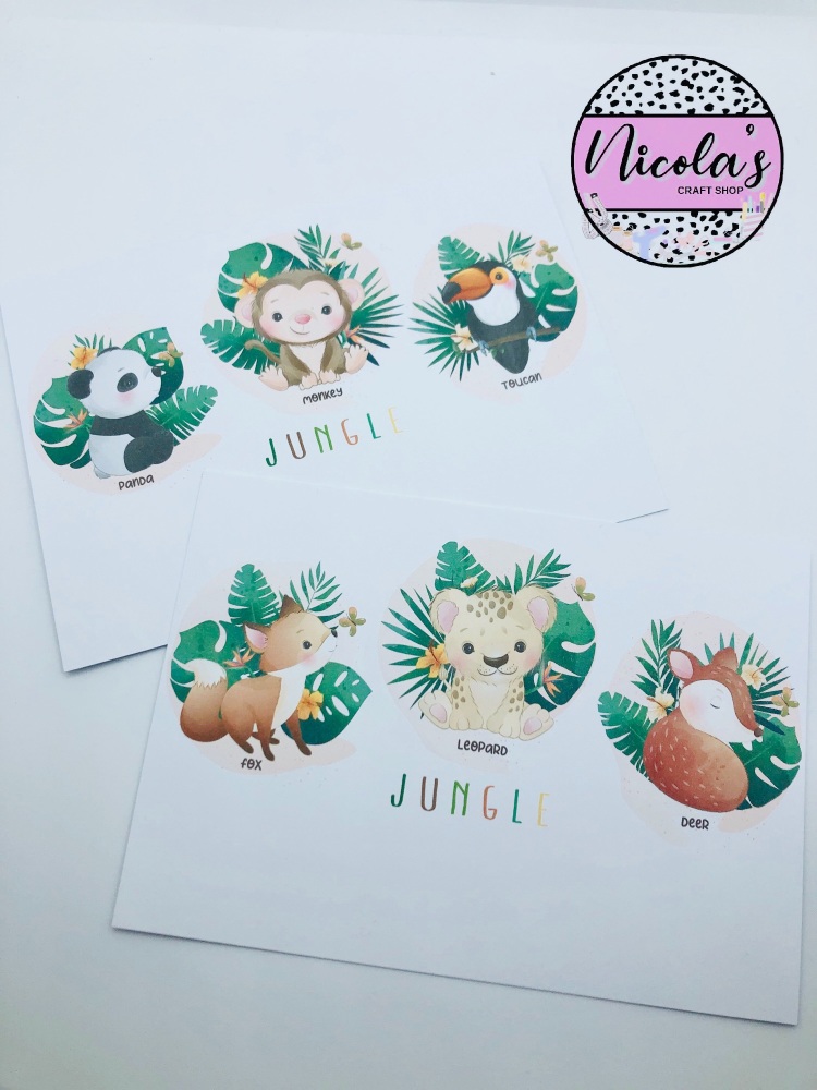 JUNGLE - Triple animal print Printed Bow Cards