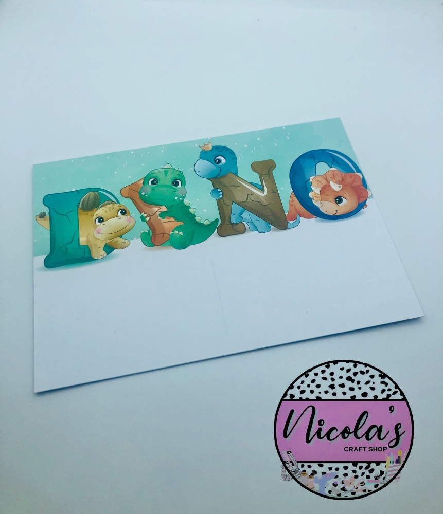 DINO - Dinosaur range printed bow display cards