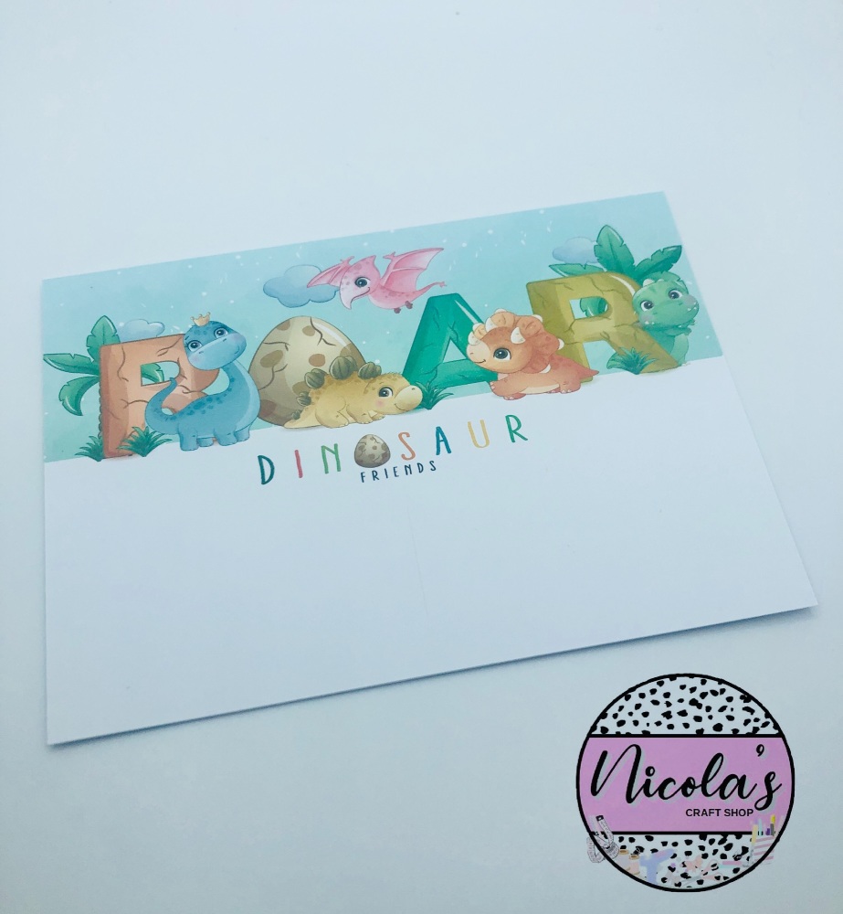 ROAR - Dinosaur range printed bow display cards