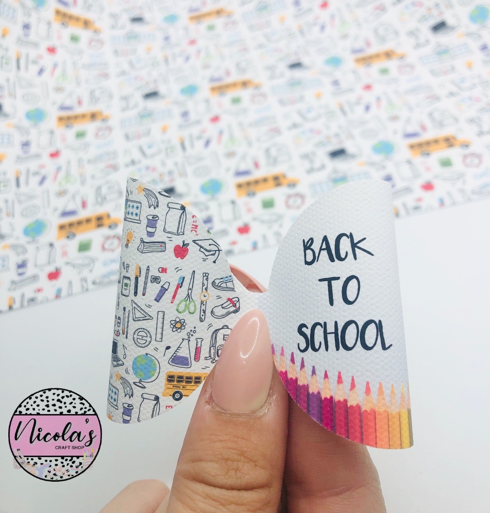 Back to School stationery pre cut bow loop