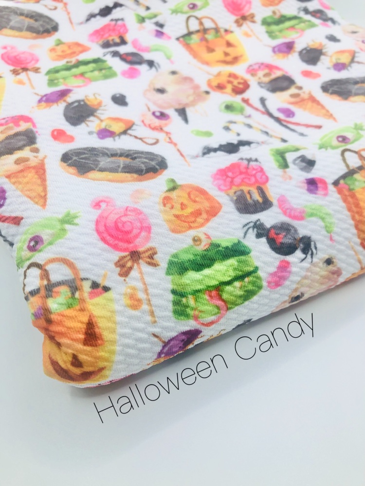 Halloween Candy Theme Printed Bullet Fabrics