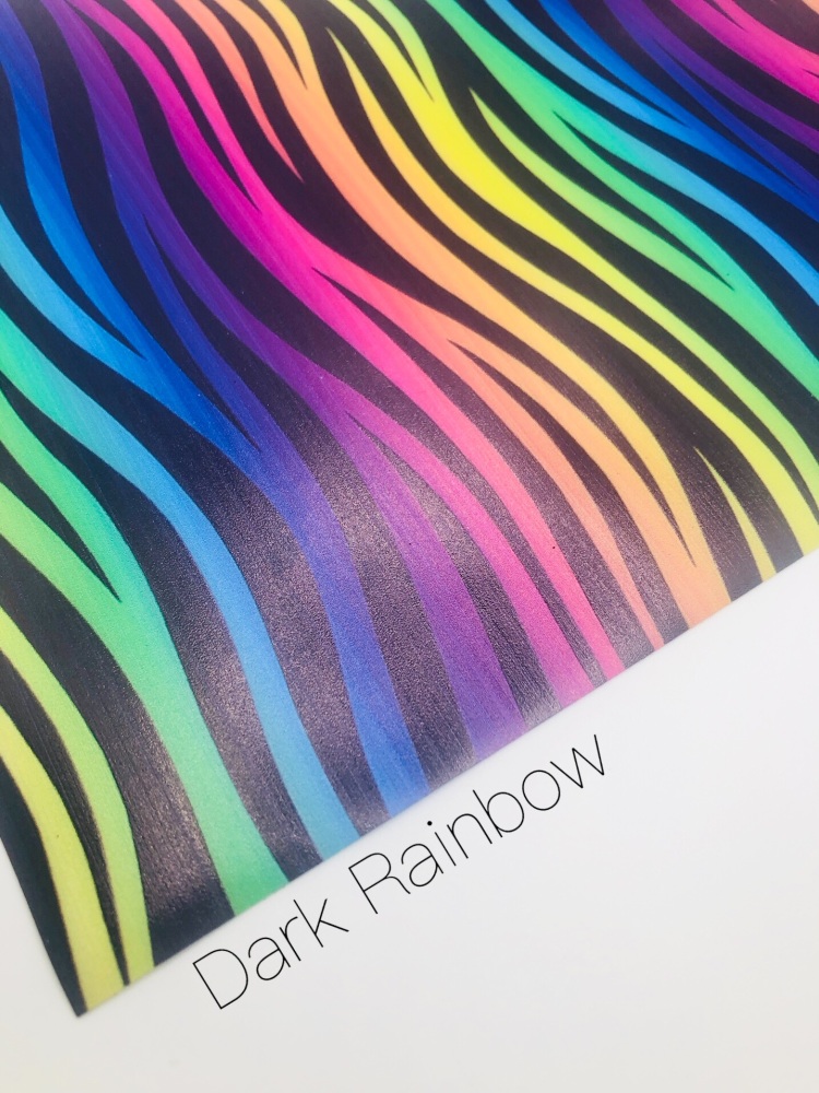 Dark Rainbow pvc jelly fabric