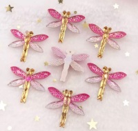 Pink Dragonfly Bling 3d flatback embellishment 
